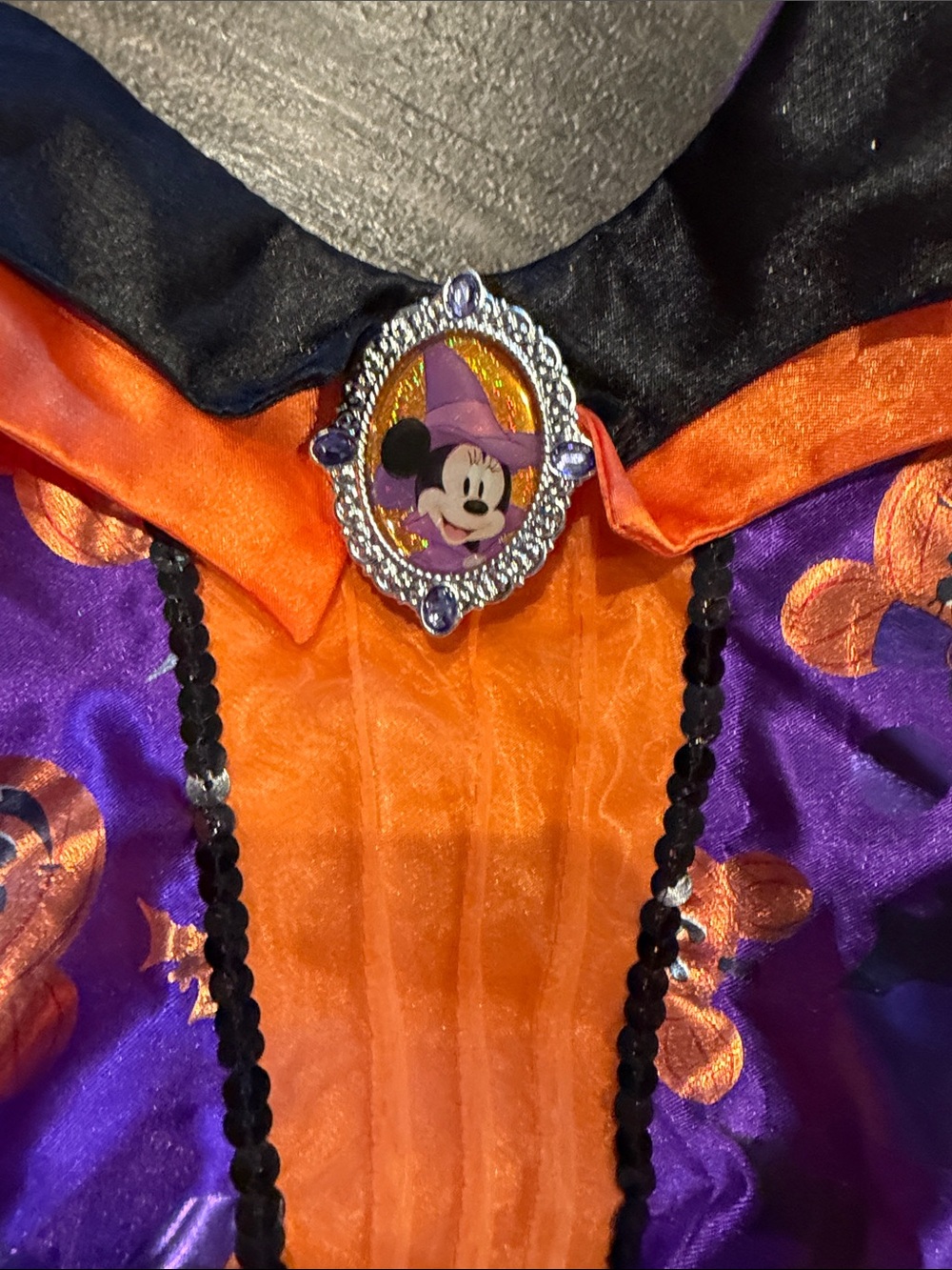 Disney Girls Orange and Purple Halloween Princess Dress - Picture 2 of 10